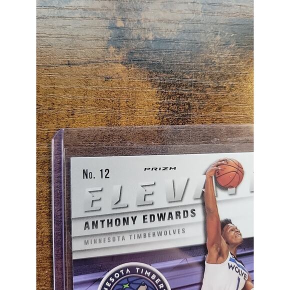 Anthony Edwards 2020-2021 Panini Mosaic #12 - Elevate Green Prizm - Rookie - Picture 4 of 5